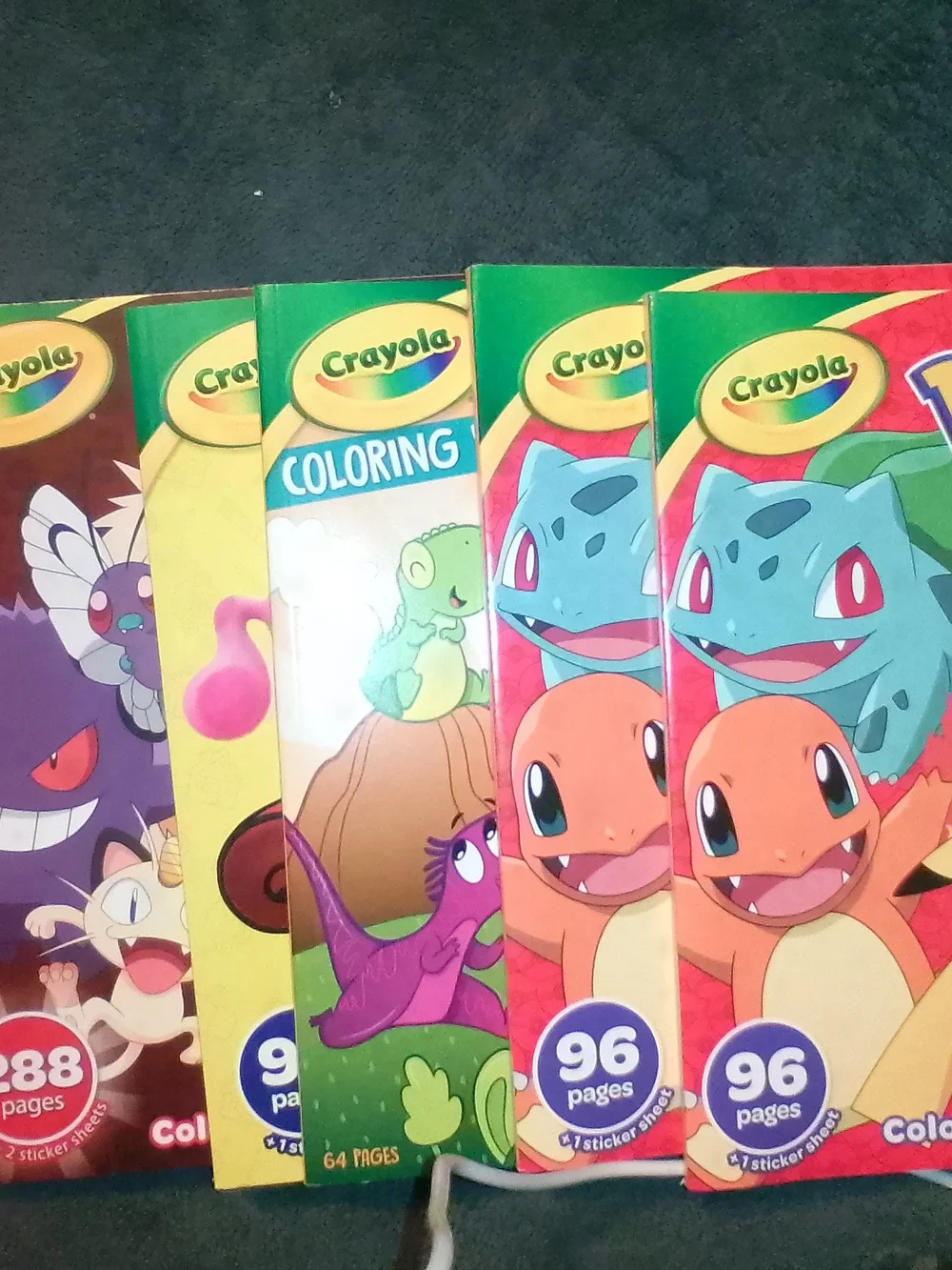 Bundle Crayola Coloring Book Set - Green, Yellow, Red, Purple, Blue Covers